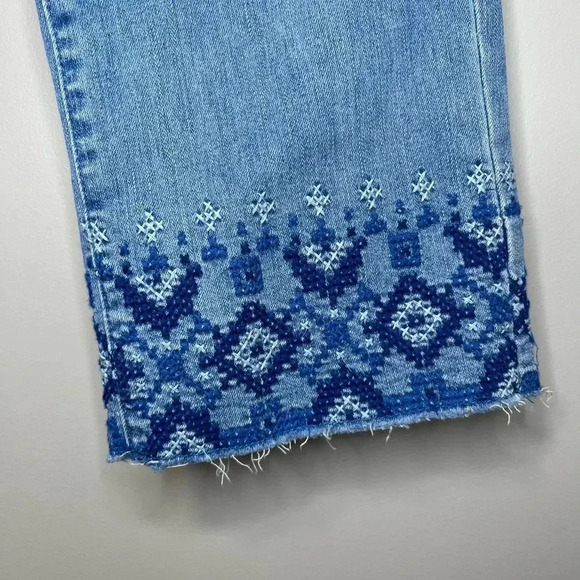 Lauren Ralph Lauren Womens Embroidered Straight Crop Jeans - Picture 7 of 10